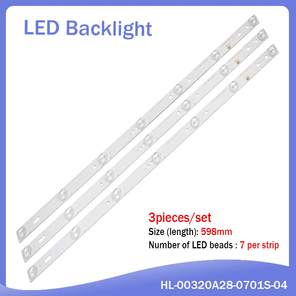 

TV's LED Backlight Strips For DEXP H32B7000E 32" LED TV Bars HL-00320A28-0701S-04 B0 Bands Rulers ZDCX32D07-ZC14FG-05 Array Tape