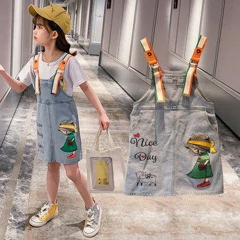 Cute Baby Girls Denim Dresses Causal Loose Cartoon Print Kids Overalls Fashion Toddler Girls Suspender Skirts Children Outfits 
Cute Baby Girls Denim Dresses Causal Loose Cartoon Print Kids Overalls Fashion Toddler Girls Suspender Skirts Children Outfits