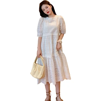 Maternity Summer Fashion Dress Plus Size for Pregnant Women Cute Elegant White Lace Hollow Out Midi Dresses Pregnancy Clothes 
Maternity Summer Fashion Dress Plus Size for Pregnant Women Cute Elegant White Lace Hollow Out Midi Dresses Pregnancy Clothes