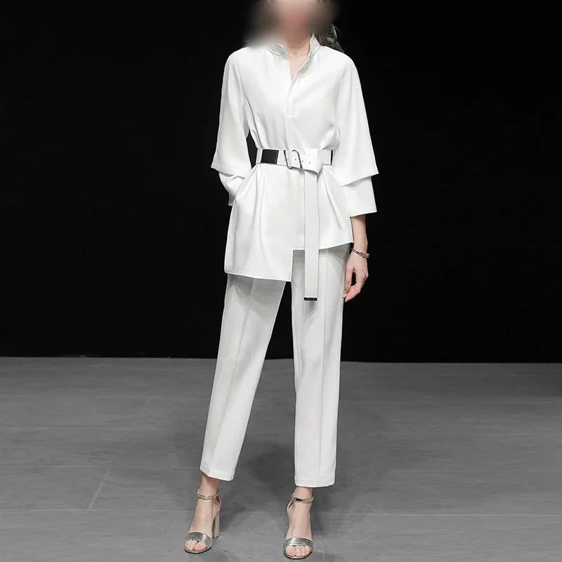 Spring Clothing WOMEN'S Dress 2019 New Style White Elegant Casual Two-Piece Set Fashion Shirt Coat Loose Pants Pants Set
Spring Clothing WOMEN'S Dress 2019 New Style White Elegant Casual Two-Piece Set Fashion Shirt Coat Loose Pants Pants Set
