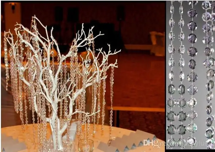 new wedding party decoration clear acrylic crystal octagonal