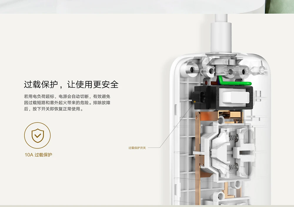 2020 New Xiaomi QC3.0 27W Fast Charging Power Strip 3 USB + 3 Sockets Standard Plug Interface Extension Lead EU US Adapter (15)