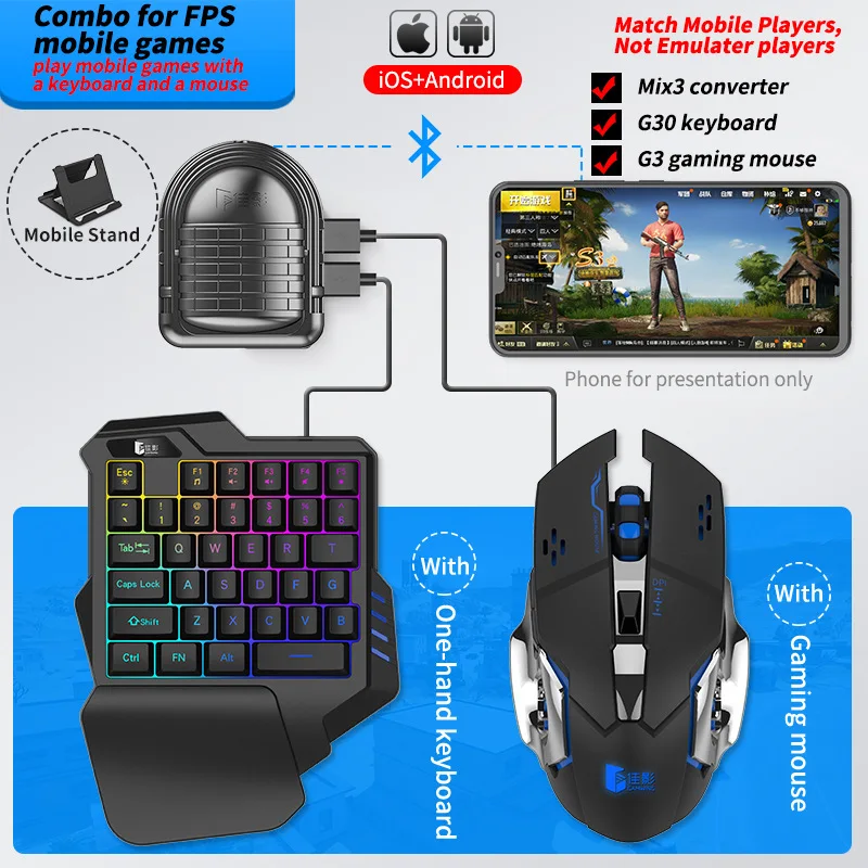 Gamwing MIX3 Gamepad Mobile Bluetooth Android PUBG Controller Mobile Controller Gaming Keyboard Mouse Converter For Android iOS
Gamwing MIX3 Gamepad Mobile Bluetooth Android PUBG Controller Mobile Controller Gaming Keyboard Mouse Converter For Android iOS