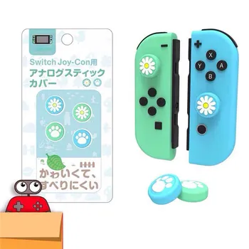 4PCS Joystick Analog Rocker Caps for Animal Crossing Cute Skin For Nintend Switch/ Switch Lite Joy-Con Controller Accessories