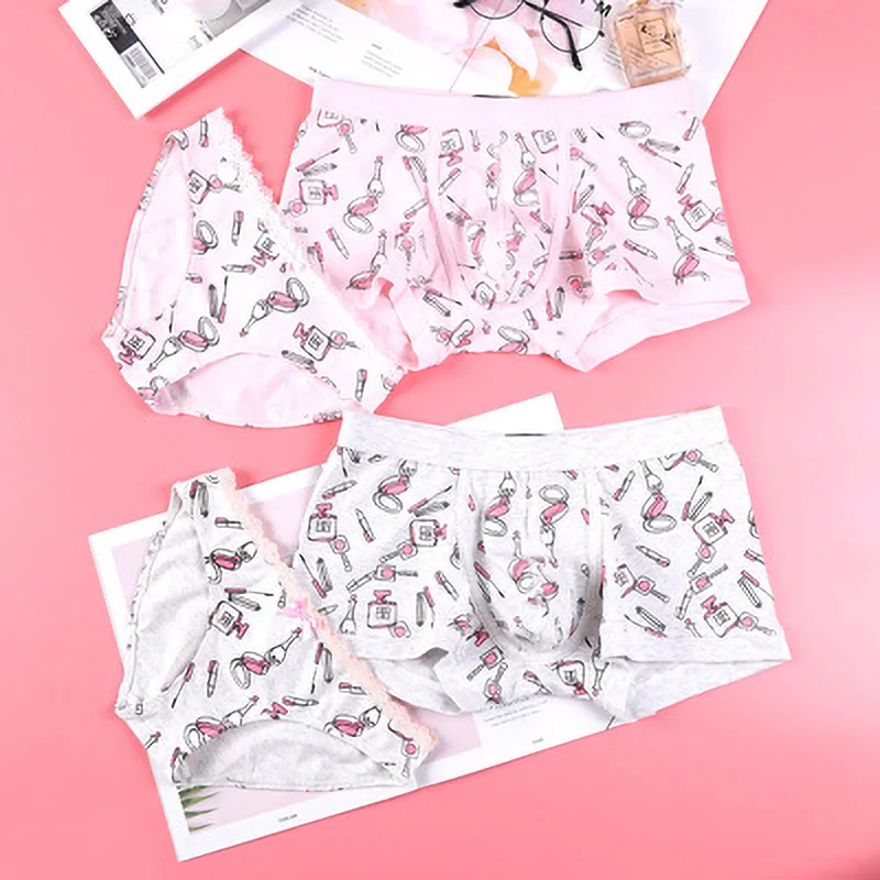 New Fashion Print Couple Underwear Set Cotton Panties Mens Underwear Boxers Women Underwear Panties for Lovers UnderPants
New Fashion Print Couple Underwear Set Cotton Panties Mens Underwear Boxers Women Underwear Panties for Lovers UnderPants