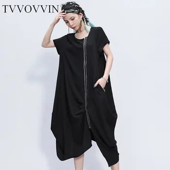 TVVOVVIN2020 New Spring Fashion Women O-neck Zipper Mid-length Dress Vintage Loose Personality Big Size Irregular Clothing PC973
TVVOVVIN2020 New Spring Fashion Women O-neck Zipper Mid-length Dress Vintage Loose Personality Big Size Irregular Clothing PC973