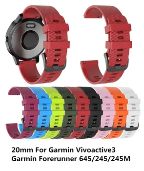 

Silicone Band Wrist strap For Garmin Vivoactive 3 Forerunner 645 Replacement Watchband Strap For Garmin Vivomove HR Wristband