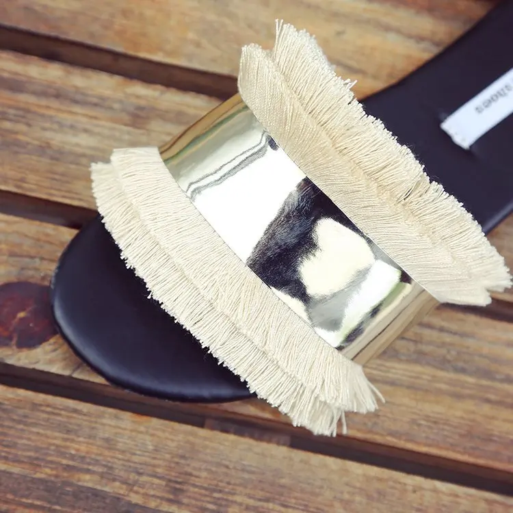 2019 Summer WOMEN'S Shoes New Style Social WOMEN'S Slippers Flat Metal Color Fashion Anti-slip WOMEN'S Sandals
2019 Summer WOMEN'S Shoes New Style Social WOMEN'S Slippers Flat Metal Color Fashion Anti-slip WOMEN'S Sandals