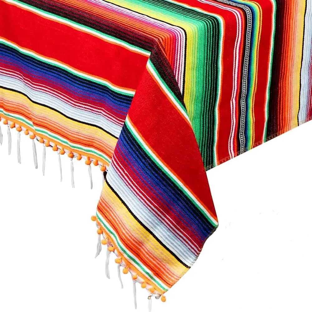 Мексиканское одеяло Serape скатерть, Модернизированная Праздничная скатерть 3D помпон шары уличная скатерть пять De Mayo Fiesta 59x84"
Мексиканское одеяло Serape скатерть, Модернизированная Праздничная скатерть 3D помпон шары уличная скатерть пять De Mayo Fiesta 59x84"