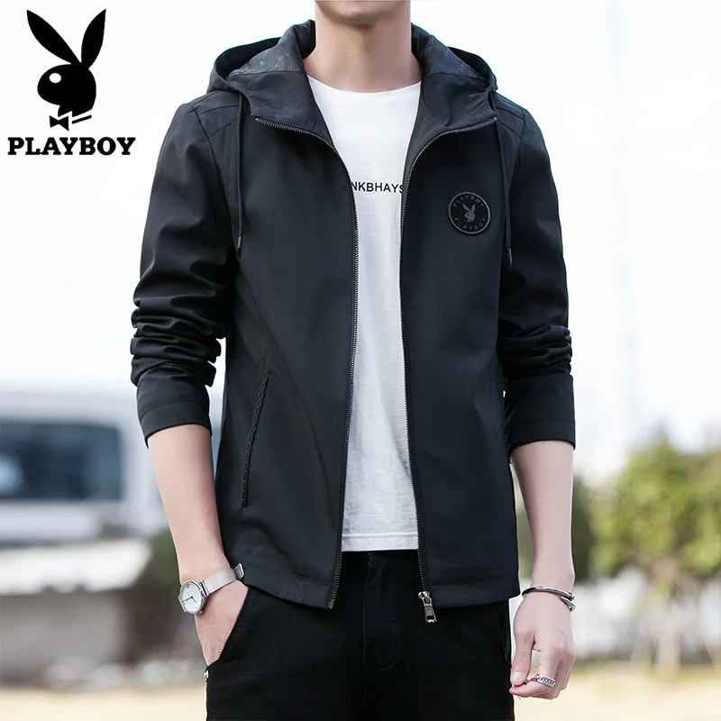 Agent PLAYBOY Men's Hooded Jacket Coat Youth Solid Color Simple Version of Genuine Product Jacket Men's
Agent PLAYBOY Men's Hooded Jacket Coat Youth Solid Color Simple Version of Genuine Product Jacket Men's