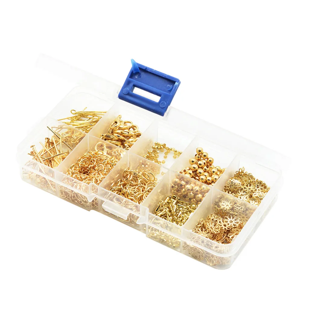 Pack Of 1080pcs Jewelry Making Charms Chains Lobster Clasp Pins Tool Kits Pack Of 1080pcs Jewelry Making Charms Chains Lobster Clasp Pins Tool Kits