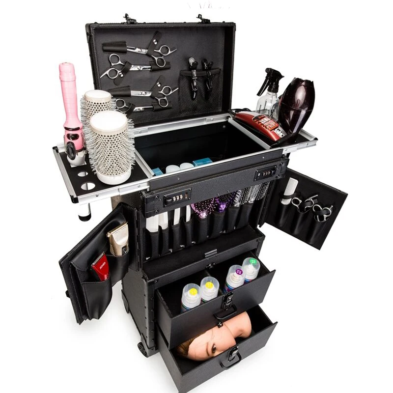 Large Capacity Hairdressing Trolley Cosmetic Case Rolling Luggage Bag Nails Makeup Toolbox Multi-layer Beauty Salons Trolley
Large Capacity Hairdressing Trolley Cosmetic Case Rolling Luggage Bag Nails Makeup Toolbox Multi-layer Beauty Salons Trolley