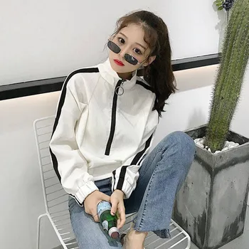 Sweatshirt Women's Thin 2020 New Short Women's Clothing Students Korean Version Loose Spring And Autumn Jacket Long-sleeved Tops
Sweatshirt Women's Thin 2020 New Short Women's Clothing Students Korean Version Loose Spring And Autumn Jacket Long-sleeved Tops