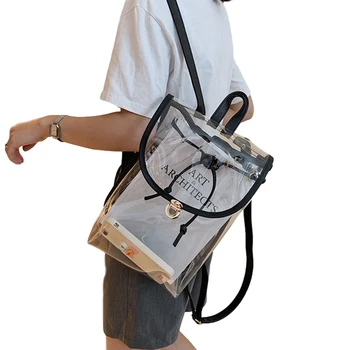 PVC Clear Backpack Women Transparent See Through Drawstring Bag for College Work Stadium Travel Female Fashion Tote
PVC Clear Backpack Women Transparent See Through Drawstring Bag for College Work Stadium Travel Female Fashion Tote