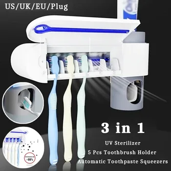 Toothbrush 3 In 1 UV Toothbrush Sterilizer Toothbrush Holder Automatic Toothpaste Dispenser Sterilizer Toothbrush Holder Home Ba
Toothbrush 3 In 1 UV Toothbrush Sterilizer Toothbrush Holder Automatic Toothpaste Dispenser Sterilizer Toothbrush Holder Home Ba