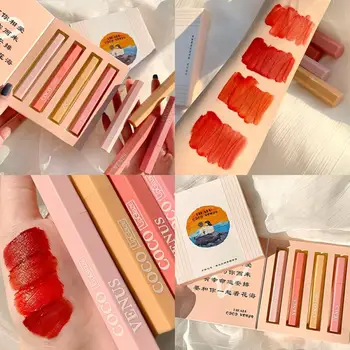4pcs / Set premium matte lipstick lasting moisturizing non-stick cup lip glaze portable lip gloss charming makeup
4pcs / Set premium matte lipstick lasting moisturizing non-stick cup lip glaze portable lip gloss charming makeup