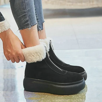 EshtonShero New Women Snow Boots High Quality Winter Warm Push Ankle Boots Women Platform Female Wedge Waterproof Botas Size 3-8
EshtonShero New Women Snow Boots High Quality Winter Warm Push Ankle Boots Women Platform Female Wedge Waterproof Botas Size 3-8