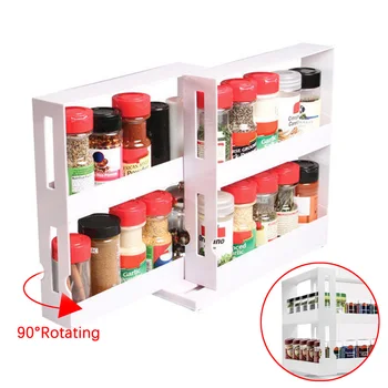 Kitchen Spice Rack Organizer Multi-Function Rotating Shelf Storage Slide Spice Rack Seasoning Kitchen Storage Holders & Racks
Kitchen Spice Rack Organizer Multi-Function Rotating Shelf Storage Slide Spice Rack Seasoning Kitchen Storage Holders & Racks