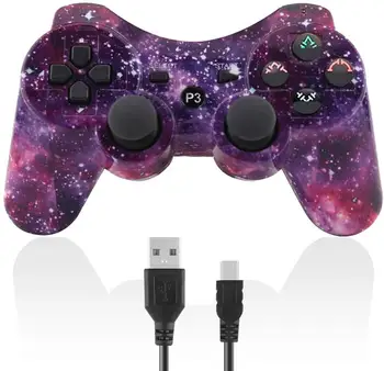 

Wireless Controllers For PS3 Playstation 3 Dualshock Six-axis,Bluetooth Remote Gaming Gamepad Joystick Includes USB Cable