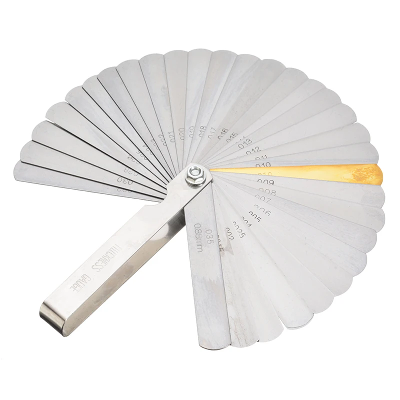 32 Blade Feeler Gauge Imperial Metric Guitar String Height Tool Multifunctional Guitar Measuring Tool
32 Blade Feeler Gauge Imperial Metric Guitar String Height Tool Multifunctional Guitar Measuring Tool