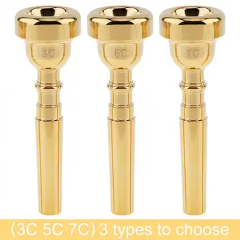 Trumpet Mouthpiece 3C 5C 7C Gold Plated Copper Alloy Professional Trumpet Mouthpiece with Rich Tone
Trumpet Mouthpiece 3C 5C 7C Gold Plated Copper Alloy Professional Trumpet Mouthpiece with Rich Tone