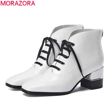 MORAZORA 2020 New Brand genuine leather ankle boots high heels square toe shoes woman winter lace up simple women boots
MORAZORA 2020 New Brand genuine leather ankle boots high heels square toe shoes woman winter lace up simple women boots