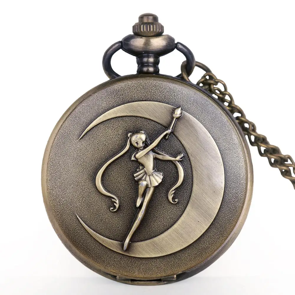 Lovely-Sailor-Moon-Theme-Quartz-Pocket-Watch-Roman-Numerals-Display-Dial-Silver-Necklace-Pendant-Chain-Best (3)