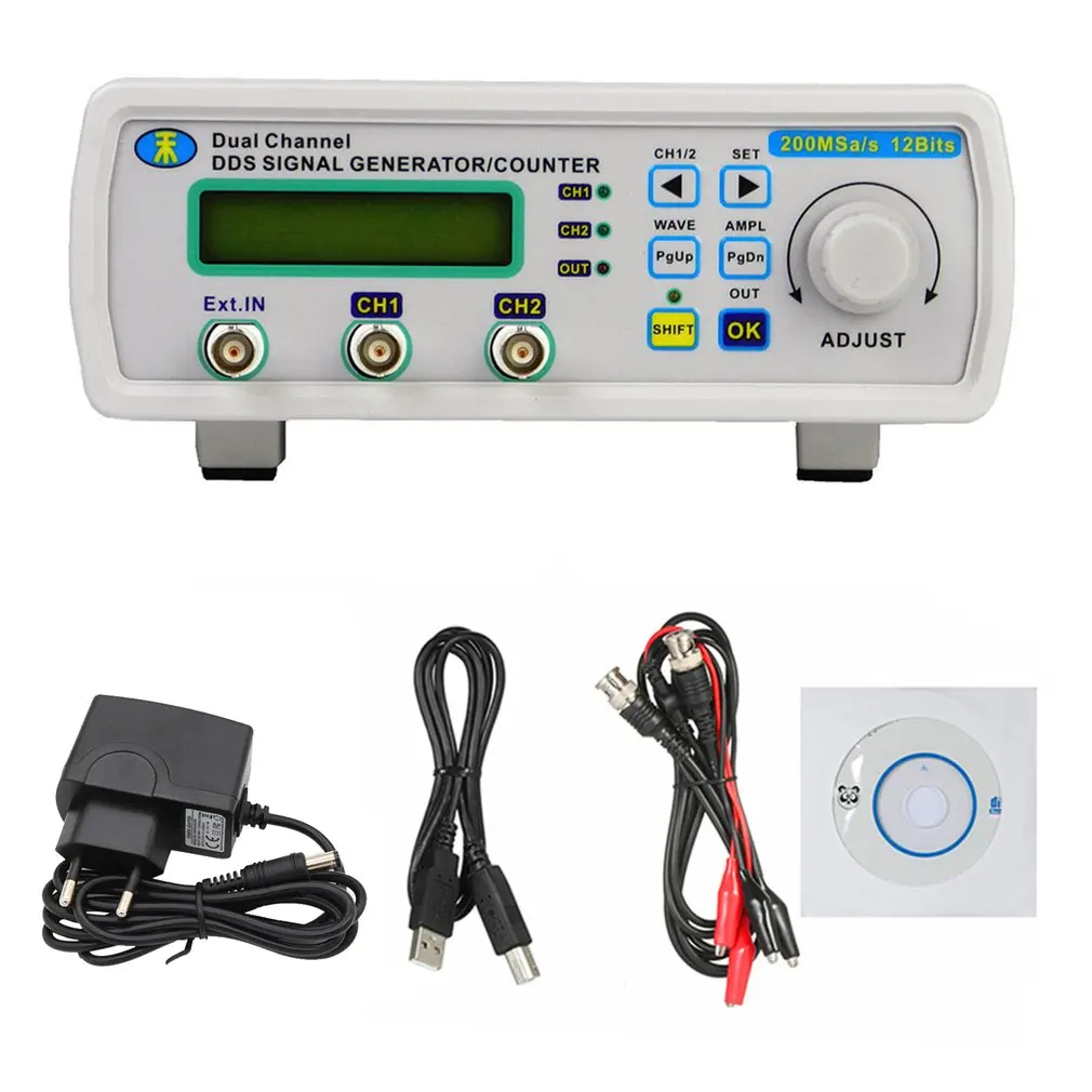 MHS-5200A 6MHz Digital DDS Dual-channel Arbitrary Waveform Functional Signal Generator Frequency Meter High Precision
MHS-5200A 6MHz Digital DDS Dual-channel Arbitrary Waveform Functional Signal Generator Frequency Meter High Precision
