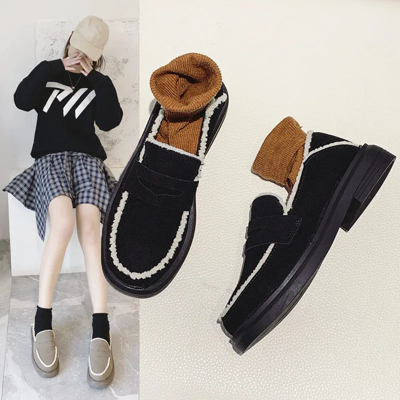 Shoes Woman 2019 All-Match Shallow Mouth Women's Moccasins Round Toe Female Footwear Loafers Fur Casual Sneaker New Winter
Shoes Woman 2019 All-Match Shallow Mouth Women's Moccasins Round Toe Female Footwear Loafers Fur Casual Sneaker New Winter
