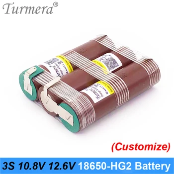 Turmera 3S 10.8V 12.6V 18650 Battery 30a 3000mah Battery HG2 18650 Rechargeable Lithium Battery for screwdriver battery shurika
Turmera 3S 10.8V 12.6V 18650 Battery 30a 3000mah Battery HG2 18650 Rechargeable Lithium Battery for screwdriver battery shurika