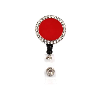 Retractable Anti-lost Badge Holder Alloy Rhinestone Keychain ID Card Holder Work Badges Accessories (Red)
Retractable Anti-lost Badge Holder Alloy Rhinestone Keychain ID Card Holder Work Badges Accessories (Red)