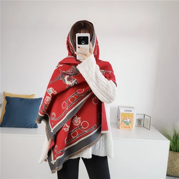 2020New Autumn and winter Euramerican style Imitation cashmere Scarf Horse and Buggy Chain Keep warm Dual purpose Shawls Woman
2020New Autumn and winter Euramerican style Imitation cashmere Scarf Horse and Buggy Chain Keep warm Dual purpose Shawls Woman