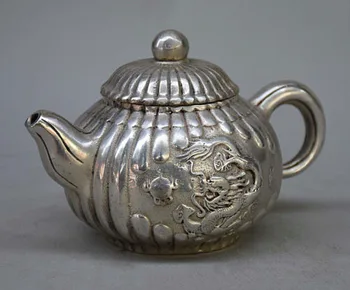 12CM Chinese Brass Silver Flying Dragon Paly Ball Statue Teapot Wine Pot Flagon
12CM Chinese Brass Silver Flying Dragon Paly Ball Statue Teapot Wine Pot Flagon