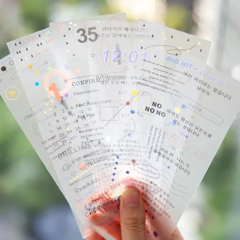 6pc/pack Daily English PET Stickers Bullet Journal Sticker Scrapbooking Point Line Mood Series Deco Aesthetic Stationery Sticker
6pc/pack Daily English PET Stickers Bullet Journal Sticker Scrapbooking Point Line Mood Series Deco Aesthetic Stationery Sticker