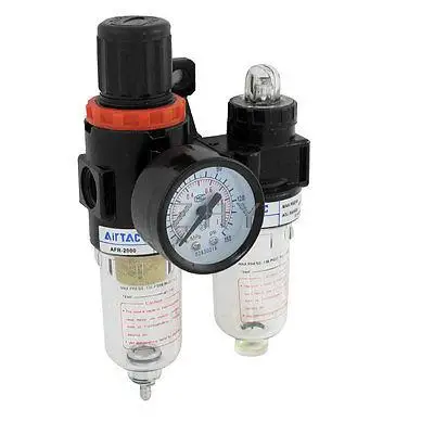 AFC-2000 Pneumatic Air Source Treatment Filter Regulator Lubricator w Gauge
AFC-2000 Pneumatic Air Source Treatment Filter Regulator Lubricator w Gauge