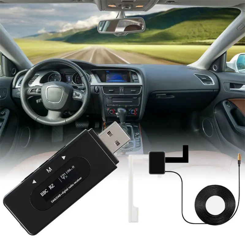 D10 Universal USB Interface Car DAB Digital Radio Receiver FM Transmitter with Antenna
D10 Universal USB Interface Car DAB Digital Radio Receiver FM Transmitter with Antenna