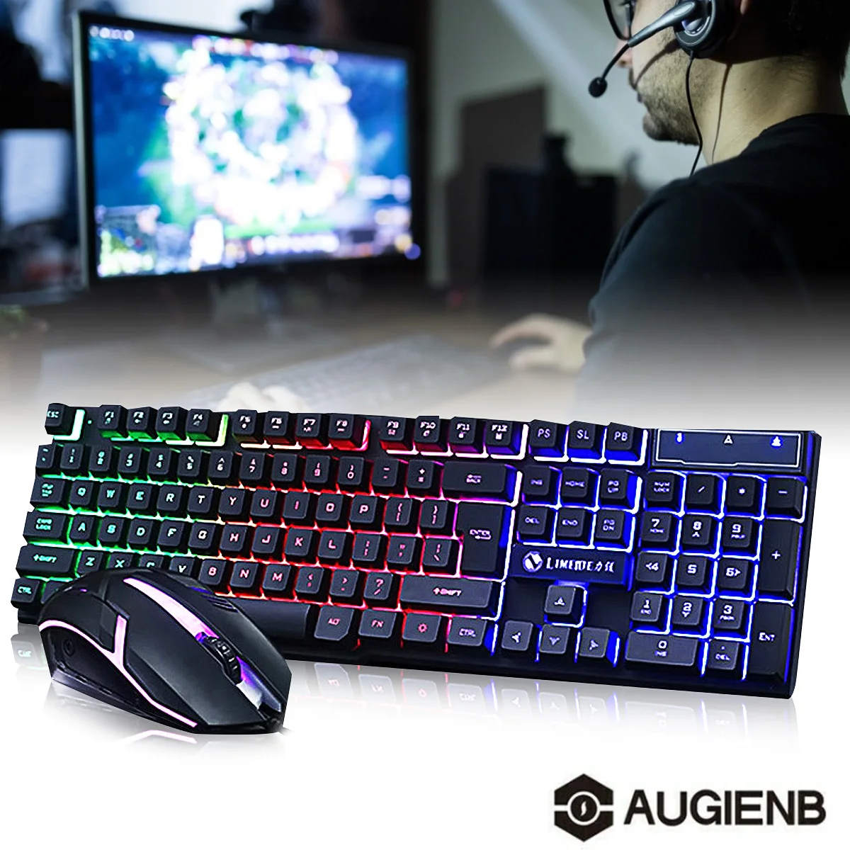2.4G 1200dpi RGB Gaming Keyboard Combos USB Wired Backlit Anti-ghosting for computer gamer laptop
2.4G 1200dpi RGB Gaming Keyboard Combos USB Wired Backlit Anti-ghosting for computer gamer laptop