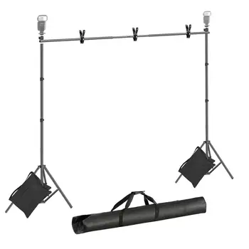 Neewer Backdrop Stand,7x10feet Photo Video Studio Muslin Background Stand Backdrop Support System Kit +Mini Ball Head +Clamp
Neewer Backdrop Stand,7x10feet Photo Video Studio Muslin Background Stand Backdrop Support System Kit +Mini Ball Head +Clamp