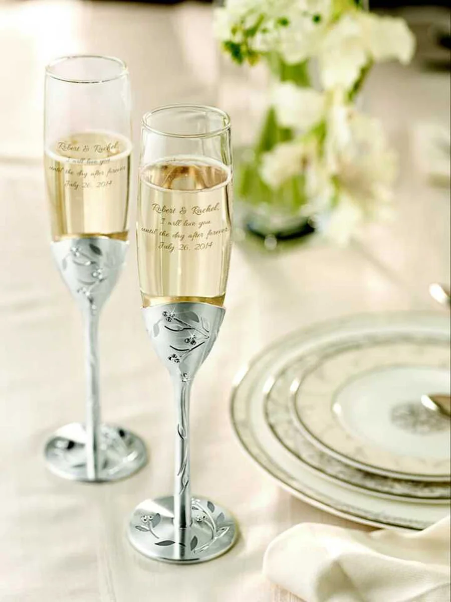 2PCS Personalized Leaves Motif Wedding Toasting Flutes Set,Engraved Glass Champagne Flutes,Custom Party Gifts For Bride Groom
2PCS Personalized Leaves Motif Wedding Toasting Flutes Set,Engraved Glass Champagne Flutes,Custom Party Gifts For Bride Groom