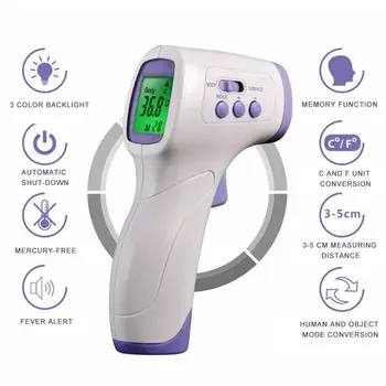 Handheld Digital LCD Temperature Baby Forehead Non-Contact thermometer IR Infrared Thermometer Temperature Meter Gun
Handheld Digital LCD Temperature Baby Forehead Non-Contact thermometer IR Infrared Thermometer Temperature Meter Gun