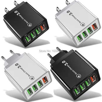 Fast Speed QC3.0 4 Usb Ports Wall Charger Eu US 30W Power Adapter For IPhone Samsung Lg android phone pc
Fast Speed QC3.0 4 Usb Ports Wall Charger Eu US 30W Power Adapter For IPhone Samsung Lg android phone pc