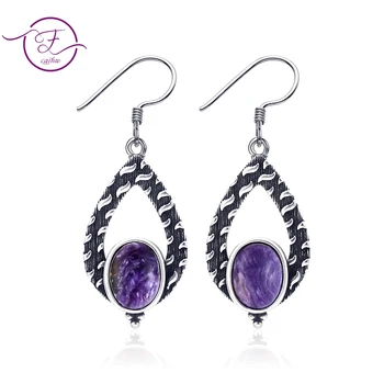 Pretty Ethnic Style Charoite Beads Women's Drop Earrings 925 Silver Jewelry For Wedding Anniversary Engagement Party
Pretty Ethnic Style Charoite Beads Women's Drop Earrings 925 Silver Jewelry For Wedding Anniversary Engagement Party