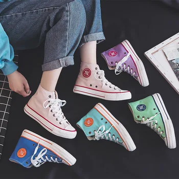 High-top Canvas Shoes Women 2020 New Spring Autumn Candy Color Light Purple Good Quality Students Casual Shoes Trainers Sneakers
High-top Canvas Shoes Women 2020 New Spring Autumn Candy Color Light Purple Good Quality Students Casual Shoes Trainers Sneakers