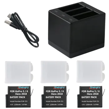 High Quality Lithium Battery Charger Set With Data Cable For Gopro Hero5 / 6/7/8 Action Camera With 3 Pcs Battery
High Quality Lithium Battery Charger Set With Data Cable For Gopro Hero5 / 6/7/8 Action Camera With 3 Pcs Battery