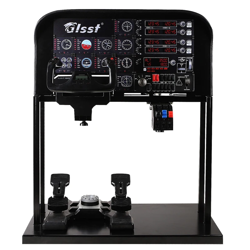 Logitech YOKE aviation flight rocker simulation game control lever throttle panel bracket full set | Электроника