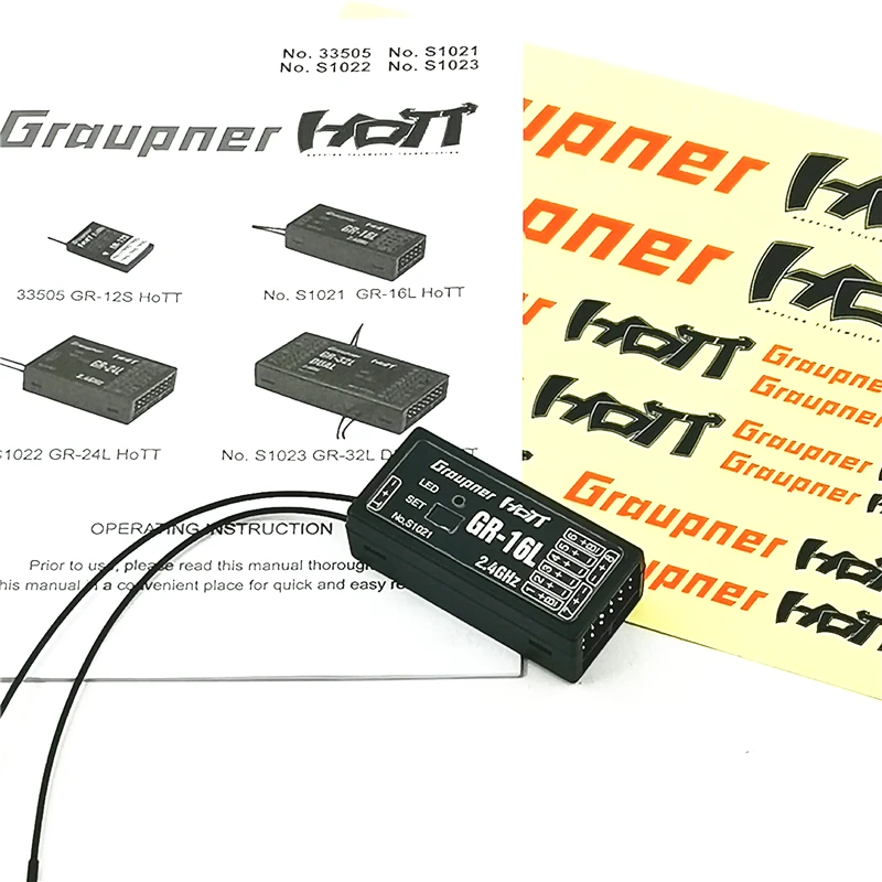 Graupner HoTT 2.4GHz 8 channel receiver GR-16L compatible with flight controller for fixed-wing Helicopter RC quadcopter frame
Graupner HoTT 2.4GHz 8 channel receiver GR-16L compatible with flight controller for fixed-wing Helicopter RC quadcopter frame