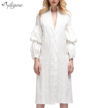 Ailigou 2020 Summer Fashion Trend Casual Women's Dress V-neck Puff Long Sleeve High Waist Hollow Loose Frill Midi Dress
Ailigou 2020 Summer Fashion Trend Casual Women's Dress V-neck Puff Long Sleeve High Waist Hollow Loose Frill Midi Dress