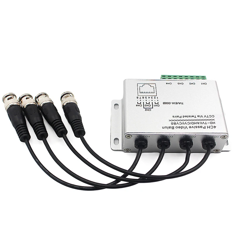 CCTV 4 Channel Passive Transmitter Video Balun BNC Male to UTP Rj45 Cat5 4 CH UTP Video Balun Transmission for CCTV System
CCTV 4 Channel Passive Transmitter Video Balun BNC Male to UTP Rj45 Cat5 4 CH UTP Video Balun Transmission for CCTV System