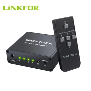 LiNKFOR Aluminum Alloy 4 Port Toslink SPDIF Switch Digital Optical Audio Switcher With IR Remote Control Four Input One Output
LiNKFOR Aluminum Alloy 4 Port Toslink SPDIF Switch Digital Optical Audio Switcher With IR Remote Control Four Input One Output