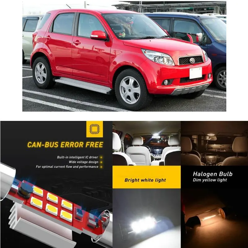 LED Interior Car Lights For DAIHATSU altis saloon applause mk2 hatchback bego 2005 move l9 Dome map lamp bulb error free
LED Interior Car Lights For DAIHATSU altis saloon applause mk2 hatchback bego 2005 move l9 Dome map lamp bulb error free